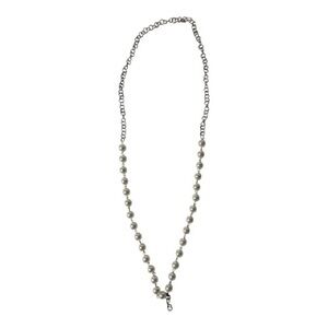 Plunder Long Pearl Necklace Silver Tone 37” Layered Statement NWT